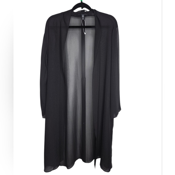 Eileen Fisher Sheer Silk Georgette Jacket – Oversized Petite Small, NWOT - Picture 4 of 10